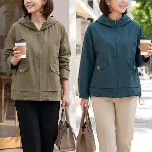 [하프클럽/로즈맘]겔리후드면자켓