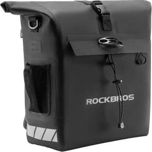 ROCKBROS 방수 18L 분리형 자전거 패니어 어깨 스트랩 헬멧 고정 버클 롤톱 오프닝 퀵 릴리스 마운트