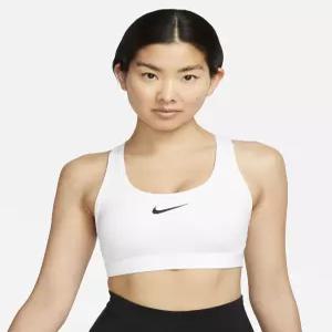 나이키 스우시 미디엄 서포트 패드 스포츠 브라 W - 화이트 스톤 모브 블랙 DX6822-100 753116