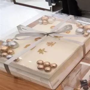 선물포장 케이크상자 대형 베이커리 박스 떡상자 기념일 투명 직사각형