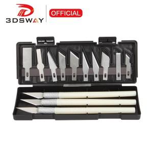 3DSWAY 3D 프린터 부품 모델 핸드 나이프 조각 칼 연삭 알루미늄 합금 도구 필라멘트 트리밍 스크레이퍼 DI