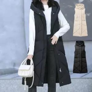 베스트 여성 HS 캐주얼 롱 후드 데일리아이템 하이넥 실용적 슬림핏