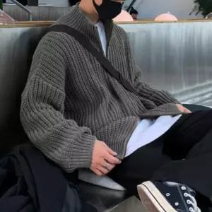 데이트 룩 남자 친구 가디건 선물 집업 니트 아우터 OFx25iYQ