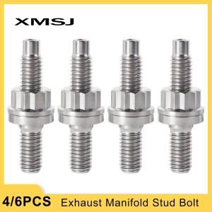 XMSJ 배기 매니폴드 스터드 볼트 M8M10 흡기 또는 키트 자동차 오토바이 용 너트 와셔가있는 파이프 티타늄