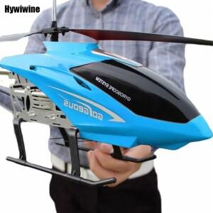 대형 원격 제어 헬리콥터 80cm 추가 2.4G 3.5CH Rc 드론 내구성 충전  모델 UAV 야외 항공기