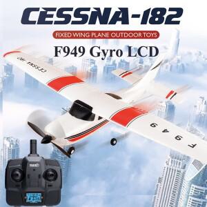 (C0)WLtoys 2.4G F949 LCD 버전 RC 비행기 Cessna 182 3D6G 3Ch 고정 날개 야외 드론 RTF(자이로스코프 및