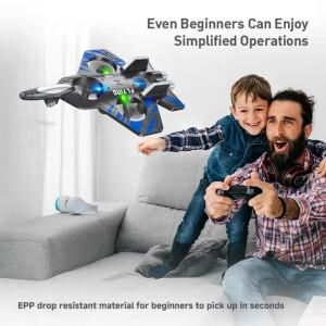 EPP 폼 원격 제어 파이터 RC 드론 중력 감지 4 모터 헬리콥터  휴대용 내구성 취미 제트 비행기