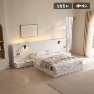 삼익가구 노타 LED조명 호텔 평상형 침대(매트제외-퀸)