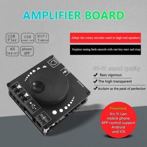 2x50W 디지털 미니 오디오 앰프 보드 듀얼 채널 스피커 HIFI AUX 파워 모듈 블루투스 호환 5.0
