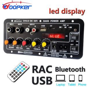 Woopker D10-II 블루투스 오디오 증폭기 보드, LED 스크린 30-120W, 4 Ohm 스피커 용 자동차 RV 홈 전력 모