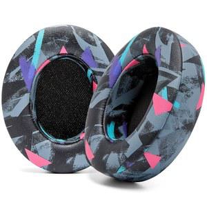 WC PADZ STUDIO 2 & 3 - BEATS 2 3용 유선 및 무선 이어패드 | WICKED CUSHIONS 제조 SOLO(B0501 B0500)에는 장착되지 않습니다. PU 가죽 강화 폼 더 강한 접착제 90년대 블랙