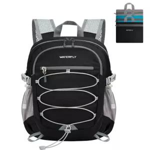 WATERFLY 초경량 패커블 백팩 15L 접이식 여행 데이팩 남녀공용 블랙