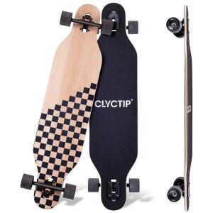CLYCTIP 41인치 롱보드 스케이트보드, 9겹 메이플, ABEC-11 완벽한 및 다운힐 스케이트보드 크루징, 위한 카빙, 프리스타일을 베어링,