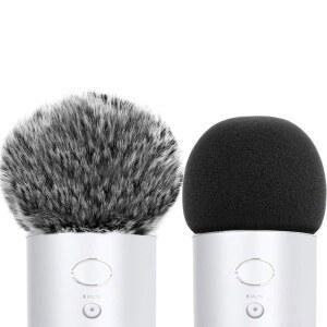 CHROMLIVES 마이크 커버 BLUE YETI 윈드스크린 폼 커버와 호환 가능 / FURRY WIND MUFF YETI PRO 콘덴서 COMBO 2팩과