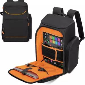 PGmoon 오디오 믹서 백팩은 RODECaster Pro/Pro II/RC Duo와 호환되며 마이크 및 기타 팟캐스트 장비용 DJ
