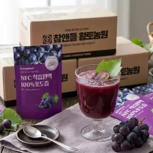 국산 상주 포도 NFC 착즙 원액 100% 포도 즙 100ml 300포 국내산 주스 엑기스 농축액 액기스