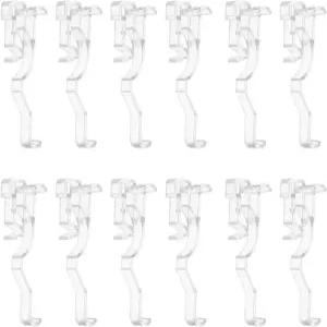 uxcell 12개입 2.5인치 투명 밸런스 클립 수평 블라인드 목재 또는 인조 숨겨진 창문 고정 홀더 아치형