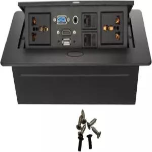 Wiistar 하이브 테이블 파워 데이터 센터 팝업 연결 박스 HDMI 네트워크가 포함된 USB 테이블톱 인터커넥트