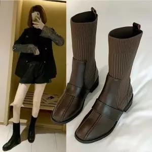 포근한여성니트부츠 미들부츠 앵글부츠 2055-1