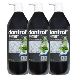 댄트롤 쿨샴푸 딥 클린 박하 솔트 샴푸 820ml 3개