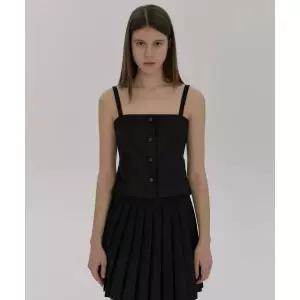 OIOI COLLECTION CUT-OUT VEST [BLACK] 178879