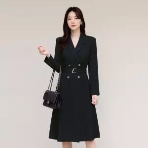 (~XXL까지) 다노 테일러드 카라 벨트 원피스 봄 가을 오피스룩 하객룩 모임룩 미시룩 빅사이즈