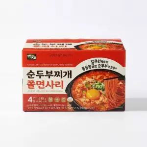 코스트코 백제 순두부 찌개 쫄면 410gx4