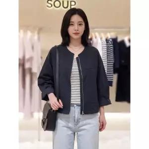 [롯데백화점]SOUP 노카라넥 루즈핏 홑겹점퍼  SC5UJ921
