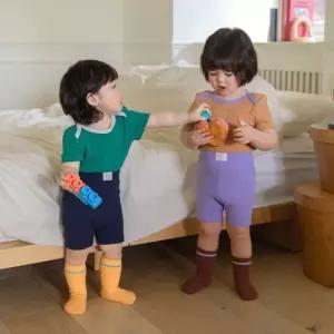 코지배색골지실내복[세트MMDA492]