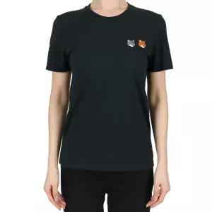 메종키츠네 26SS 여성 더블 폭스헤드 레귤러 반팔티 앤트러사이트 OW011CFKJ7026 P190