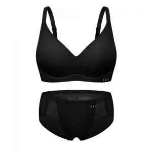 ELLE INNERWEAR [프리미엄][쿨 메쉬] 쉐딩 브라 팬티 세트 서포트핏 - 블랙 2277756