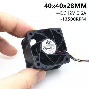 Delta FFB0412SHN 12V 0.6A 4028 40MM 40x40x28MM 서버 팬 4핀 PWM이 포함된 대용량 냉각