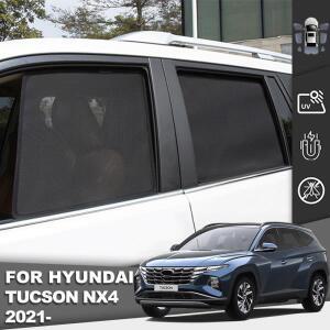 호환현대 투싼 NX4 2022 마그네틱 자동차 차양 바이저, 전면 앞유리 커튼, 후면 베이비 윈도우 썬 쉐이드