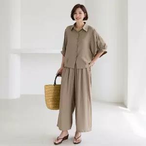 [김여사]김여사, (무료배송) (빅사이즈)(신상)(66-88) 여름날의 가벼운 상하세트 3ST606319 엄마옷 중년여