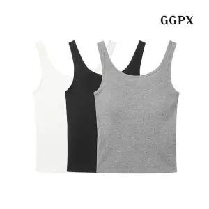 [GGPX]골지 크롭 캡 나시 (GPALW008D)