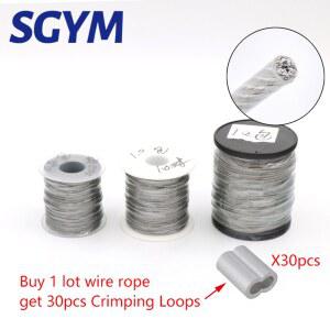 PVC 투명 코팅 케이블 304 스테인리스 스틸 로프 00 미터 와이어 빨랫줄 직경 0.8MM MM .5MM 2MM