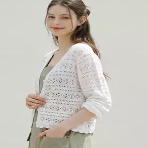 [카라]KARRA 펀칭딥브이넥니트가디건_A6M0820