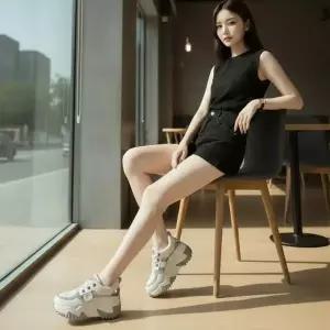 루나 글리터 청키 컷아웃 통굽 샌들 운동화 SD262068-WFPNRGO