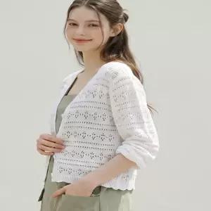 KARRA 펀칭딥브이넥니트가디건A6M0820