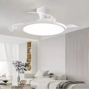 실링펜 조명 실링팬 led 등 현대 호환식 무선 LED 천장 선풍기 DC 모터 대용량 풍량 4개 접이식 날개 거실