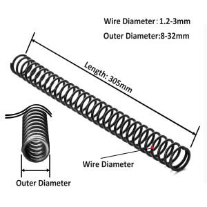 1Pcs 길이 305mm 장력 확장 스프링 압축 와이어 직경 1.2-3mm 외경 8-32mm