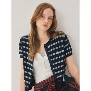 [후아유][AK수원점] [후아유] 여성 Steve R-neck Cable ShortSleeve Cardigan WHCKG2412F
