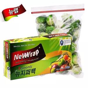 IOWA024AE 뉴 지퍼 랩 다회용 팩 백 락 비닐 대용량100매 30x35