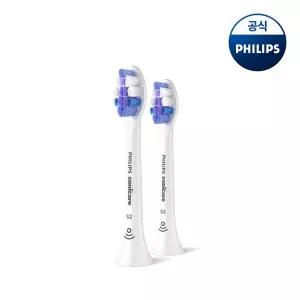 [필립스]PHILIPS 필립스 소닉케어 S2 센서티브 초미세모 칫솔모 화이트 2개입 HX6052/14