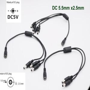 5.5mm X 1 암 커넥터 - 2 3 4 5 6 8 수 포트 12V CCTV 카메라 DC 전원 분배기 어댑터 연결 케이블 37cm 구