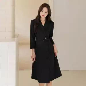 시크라인 XXL까지) 아이넨 테일러드 카라 원피스 가을 하객룩 오피스룩 데이트룩 격식룩 빅사이즈