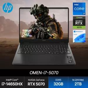 OMEN-i7-5070 (코어i7-14650HX/RTX5070/32GB/2TB/WH) 게이밍 노트북 JH