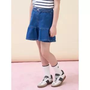 [BEANPOLE KIDS] 클래식 베이직 데님 치마 바지  블루 (BI6827G01P)