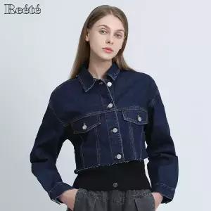 [리에떼(REETE)] 빈티지 컷오프 크롭 데님 자켓 (택가격 119000원)