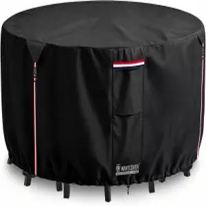 Wavecover 42인치 원형 파티오 테이블 커버 600D 견고한 방수 야외 가구 맞는 크기 가로 x 세로 28인치